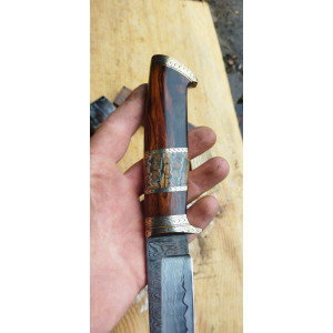 ЗОЛОТЕ ДЖЕРЕЛО ніж ручної роботи, сталь М398 в нержавіючому дамаску, 64 HRC. Photo 3